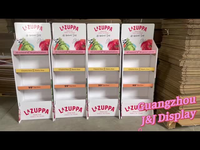 Corrugated Cardboard Retail Floor Display Recyclable Foldable For Baby Care Product