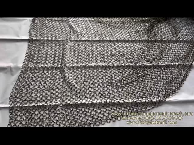 Stainless Steel Ring Mesh Chainmail Curtain For Architecture Shower