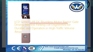 LCD Screen LPR DC Brushless Motor Barrier Gate Driving Method Parking Lot Engineered for Durable and Operation in High Traffic Volume Areas