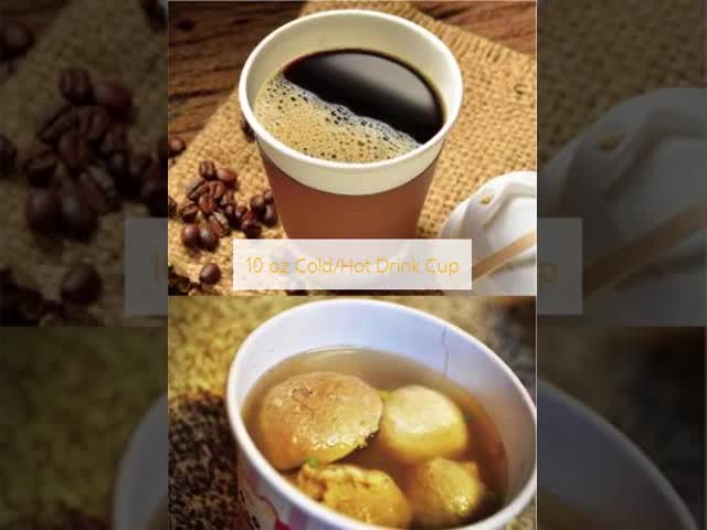 White PE Coated 10 Oz Paper Cups For Hot Drinks High Heat Tolerance
