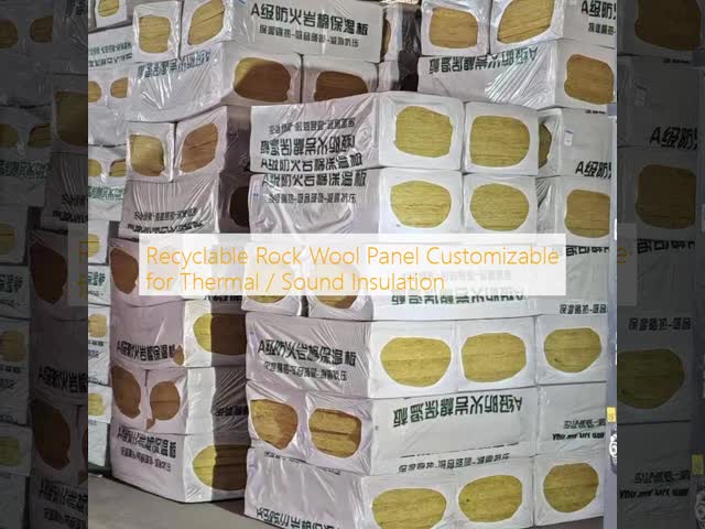 Recyclable Rock Wool Panel Customizable for Thermal / Sound Insulation