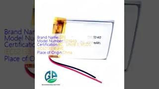 503040 Size 3.7V 600mAh KC IEC62133 Certified Lithium Polymer Lipo Rechargeable Battery Pack