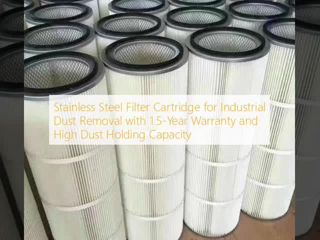Stainless Steel Filter Cartridge for Industrial Dust Removal with 1.5-Year Warranty and High Dust Holding Capacity