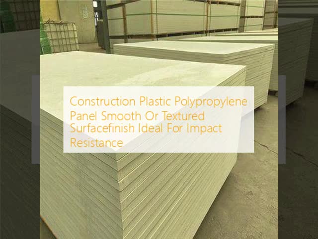 Construction Plastic Polypropylene Panel Smooth Or Textured Surfacefinish Ideal For Impact Resistance