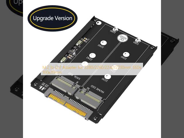M.2 to U.2 Adapter for 2280/2260/2242/2230mm SSDs 100x70mm