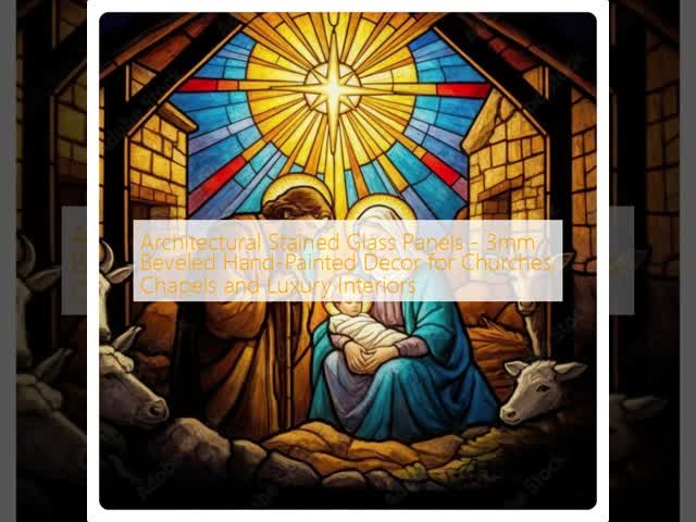 Stained Glass Decorative Panels with hand painted for church skylights and decorative wall art