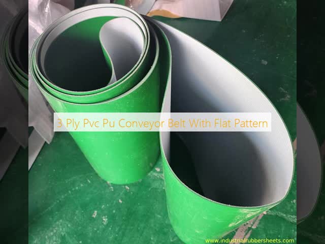 3 Ply PVC PU Conveyor Belt with Flat Pattern and Customizable Specifications