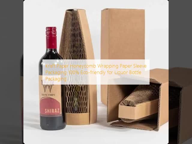 Kraft Paper Honeycomb Paper Sleeve Packaging 100% Eco-friendly for Liquor Bottle Packaging
