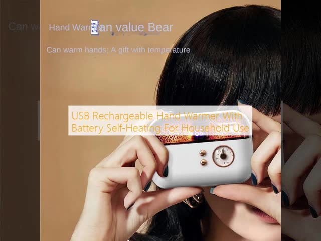 OEM USB Rechargeable Hand Warmer 2 In 1 Self Heating For Household Use