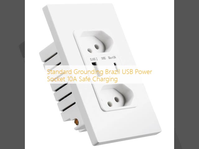 Standard Grounding Brazil USB Power Socket 10A Safe Charging