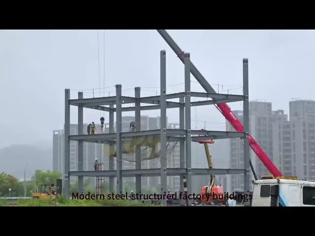 Hot Dip Galvanizing Coating Steel Structure Office Framework Metal Frame Building Quick Build