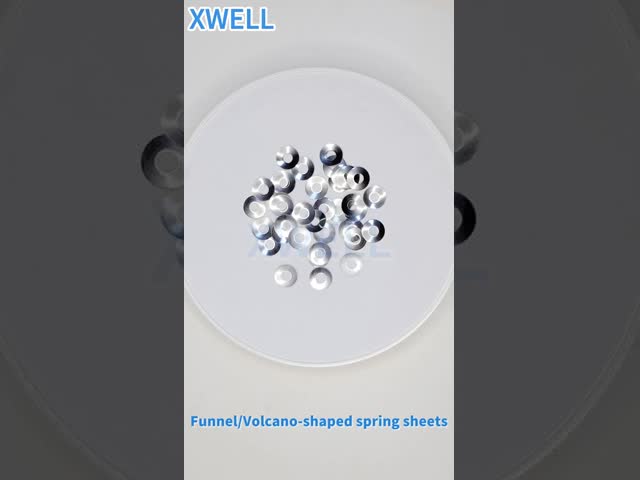 Funnel/Volcano-Shaped Spring Sheets for Button Batteries - 304/316 Stainless Steel