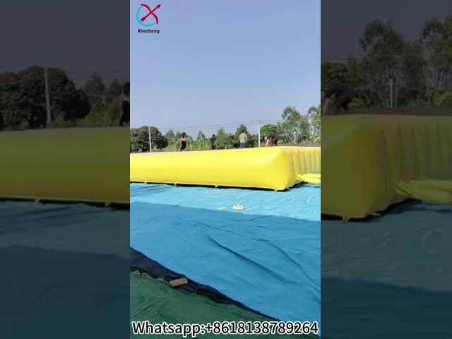 Commercial Inflatable Gaint Jumping Pad Yellow Big Inflatable Bouncy Pad For Outdoor