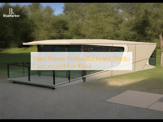Steel Frame Prefab Backyard Studio Customized For Kiosk