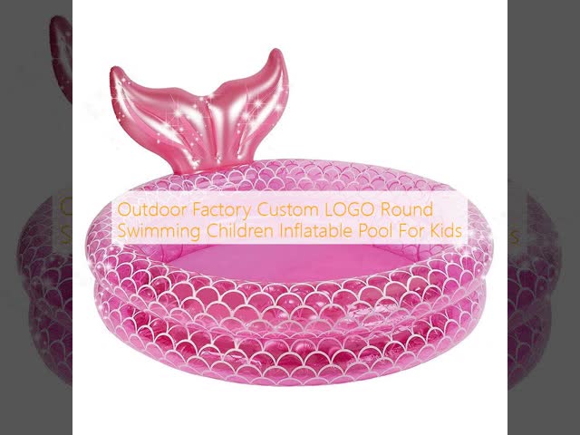 Pink Mermaid Tail Inflatable Kiddie Pool - Durable PVC Paddling Pool for Kids Summer Garden/Backyard