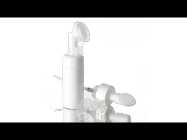 42/410 43/410 Customized Plastic Foaming Pump With Silicone Brush for Facial Skin Clean