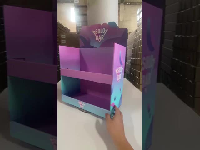 Cardboard Floor Display Knock Down Stand Customizable for Coffee