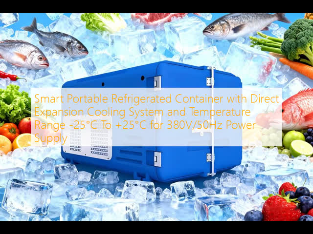 Smart Portable Refrigerated Container with Direct Expansion Cooling System and Temperature Range -25°C To +25°C for 380V/50Hz Power Supply