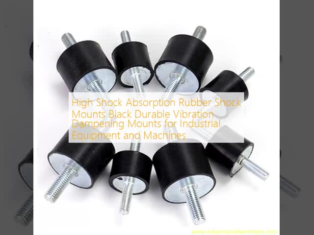 High Shock Absorption Rubber Shock Mounts Black Durable Vibration Dampening Mounts for Industrial Equipment and Machines