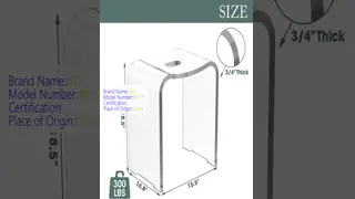 Transparent Custom Acrylic Furniture U Shape Acrylic Shower Bench Bathroom Stool