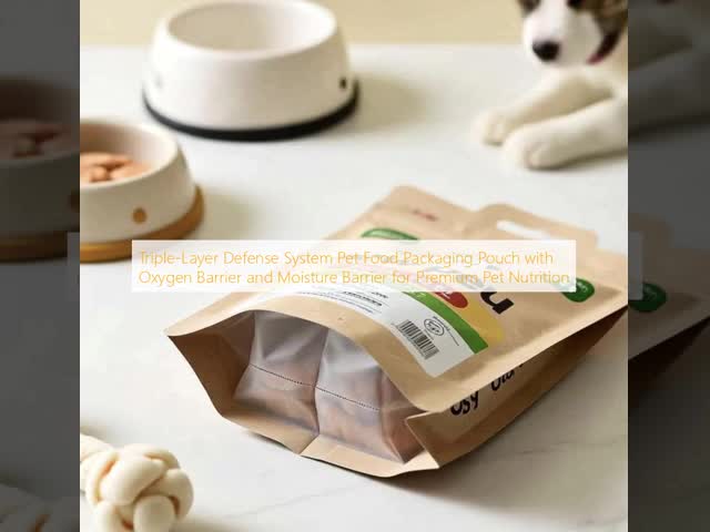 Triple Layer Pet Food Packaging Bags Custom Thickness FDA EU Compliant