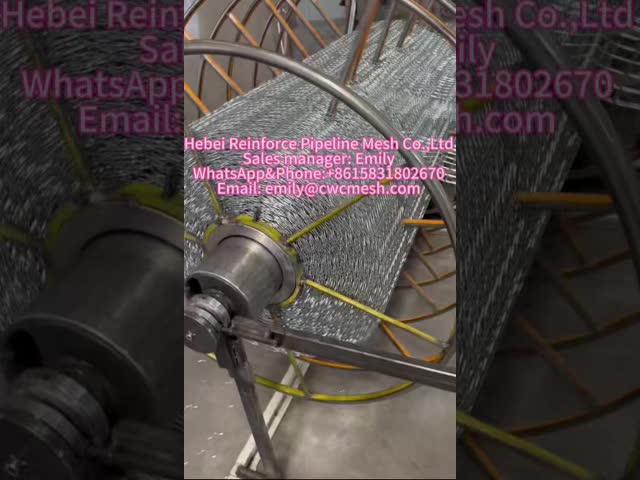 CWC Pipeline Reinforced Mesh Hole Size 25.4mmx67mm Spot Welded Pipeline Steel Mesh