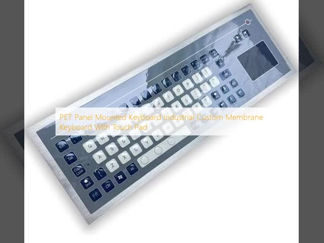 PET Panel Mounted Keyboard Industrial Custom Membrane Keyboard With Touch Pad