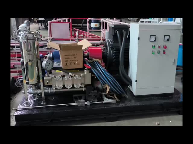 10000psi 90kw Electric Motor Drive 70 L/min Industrial Water Jet Cleaning Machine for High Pressure Jetting