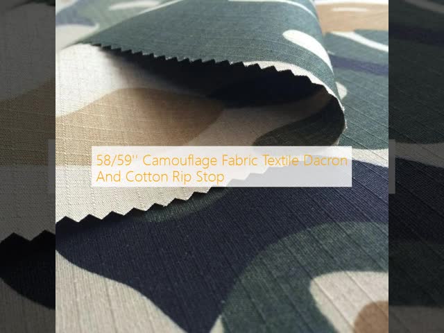 58/59'' Camouflage Fabric Textile Dacron And Cotton Rip Stop