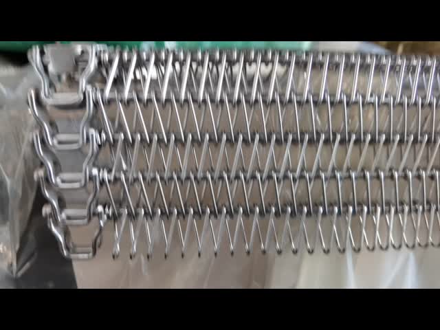 304 Stainless Steel Spiral Metal Wire Mesh Conveyor Belt for Quick-freeze Cooling Tower