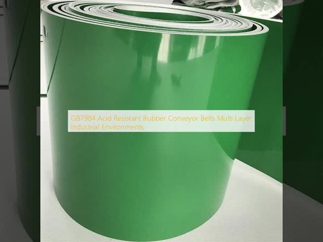 GB7984 Acid Resistant Rubber Conveyor Belts Multi Layer Industrial Environments