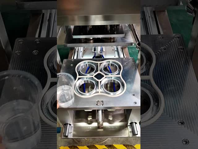 LD802 High-Efficiency Cup Sealing Machine with 1-out-4 Sealing Structure, 900–1000 Cups/Hour, and Stainless Steel Construction