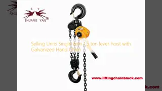 Selling Units Single Item 1.5 ton lever hoist with Galvanized Hand Chain