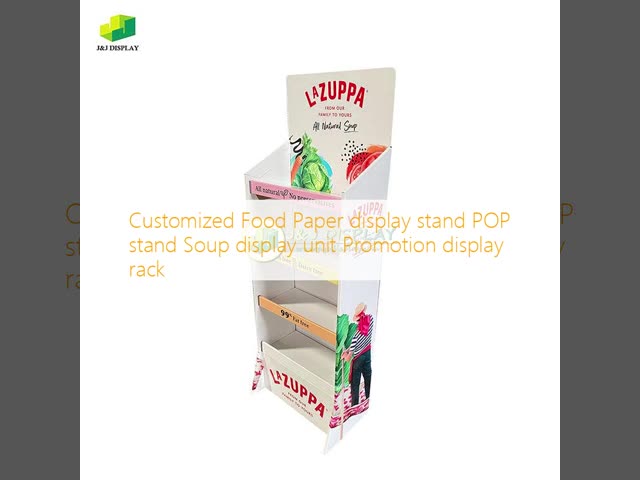 Food Paper Display Stand Soup POP Stand Display Unit Promotion Display Rack
