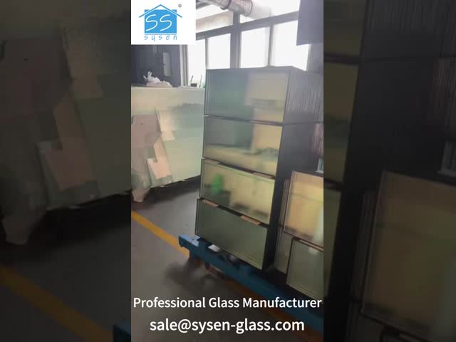 The glass factory warehouse is preparing for shipment