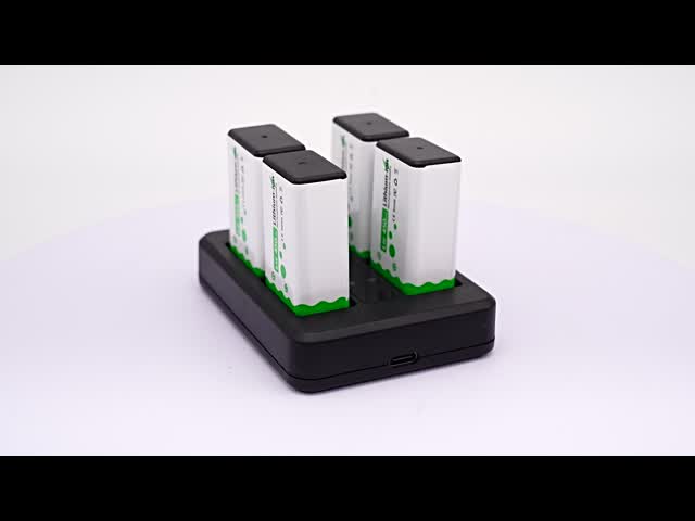450mAh 9V Rechargeable Batteries 1200 Cycles Rechargeable Li Ion Battery For Fast Charging