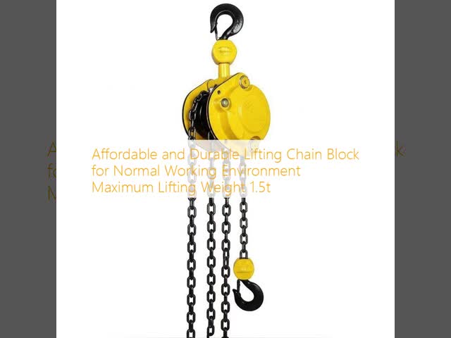Affordable and Durable Lifting Chain Block for Normal Working Environment Maximum Lifting Weight 1.5t