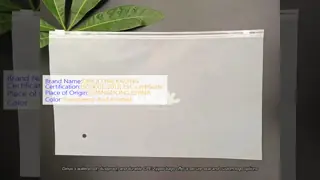 Eco-Friendly Food-Safe Reusable CPE Frosted Zipper Pouch Storage For Clothes Documents