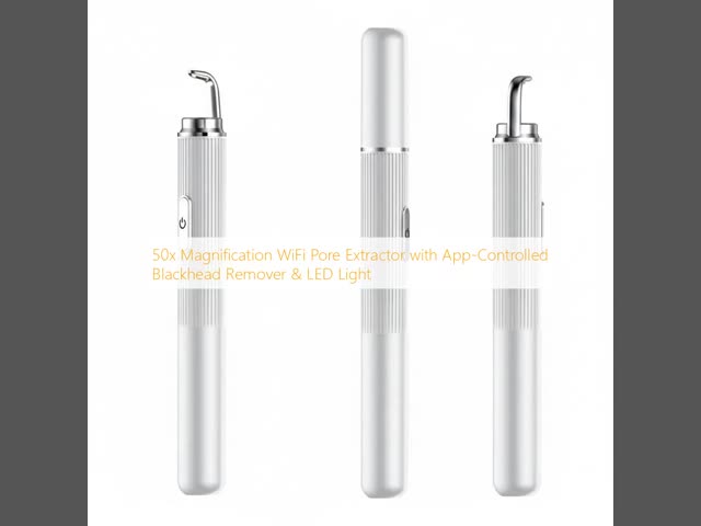 50x Magnification WiFi App-Controlled Pore Extractor with LED Light for Precise Blackhead Removal