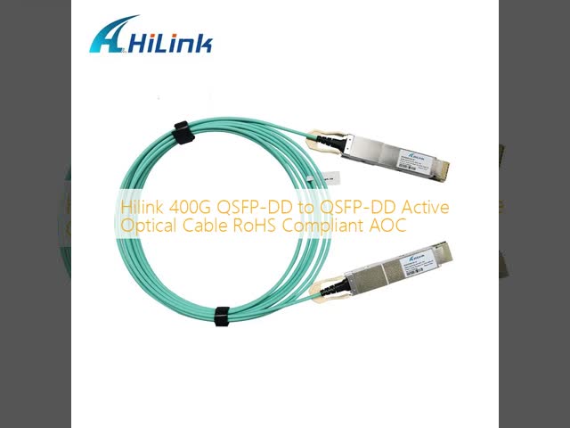 Hilink 400G QSFP-DD to QSFP-DD Active Optical Cable RoHS Compliant AOC