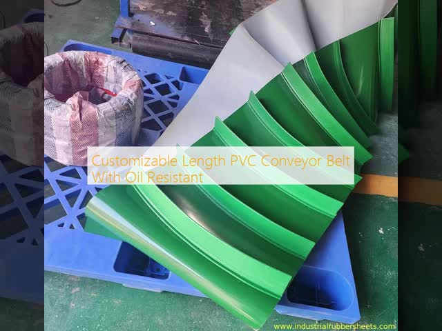Custom Size Oil Resistant Fire Resistant PVC Conveyor Belt for Food Processing and Logistics