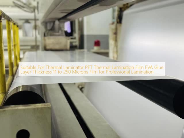 Clear Color PET Thermal Lamination Film with High Clarity and Multiple Extrusion Processing for Professional Use