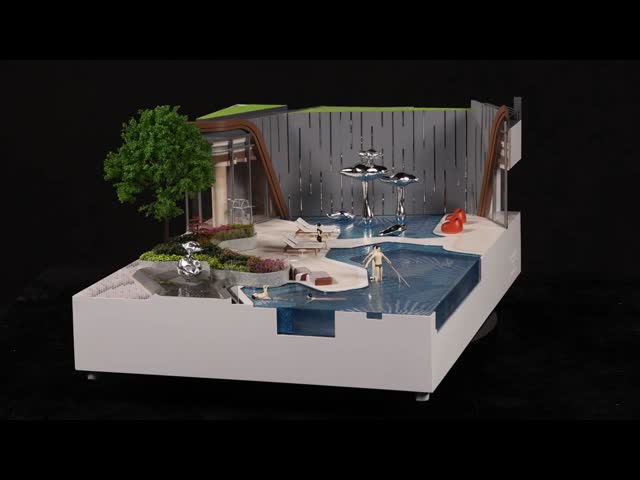 1/30 Scale Realistic Handmade Architectural Landscape Model with 4000K Warm White Illumination