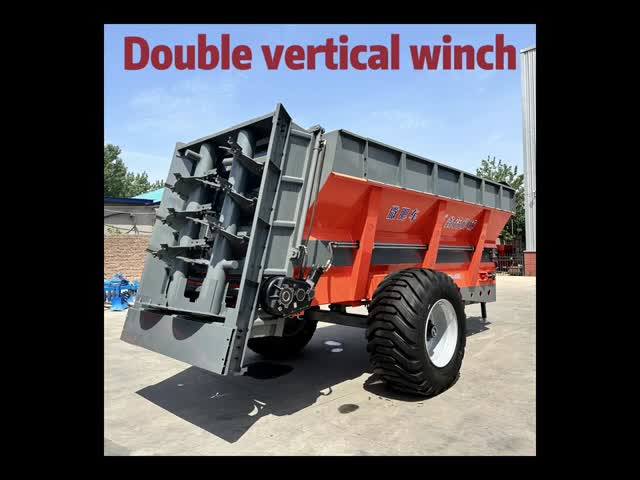 Efficient Double Vertical Winch Fertilizer Spreader for Large-Scale Farming with 6-12 m³ Hopper Volume