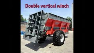 Efficient Double Vertical Winch Fertilizer Spreader for Large-Scale Farming with 6-12 m³ Hopper Volume