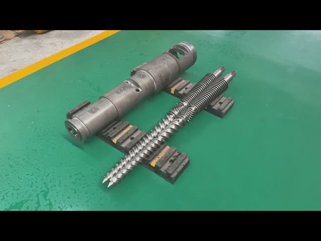 Chrome Plated Conical Twin Screw and Barrel with 1000kg/h Max Output and 0.015mm/m Barrel Straightness