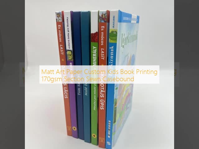 Matt Art Paper Custom Kids Book Printing 170gsm Section Sewn Casebound