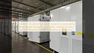 Cabinet Mounted Generator Excitation System with Fixed Runner Blade 96.20% Efficiency and 0 to 500A Current Range