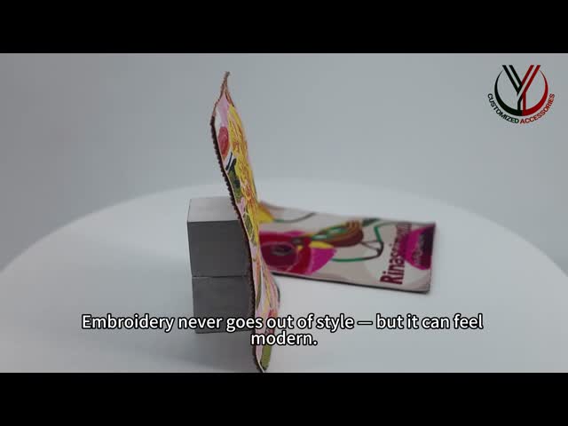 Customized Felt Bottom Embroidery Logo Patch For Garments