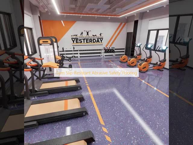 Gym Slip-Resistant Abrasive Safety Flooring